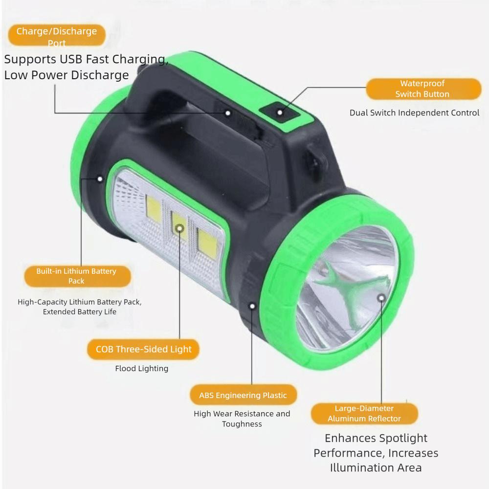 Long Lasting Solar LED Flashlight Super Bright Camping Lantern Emergency Repair