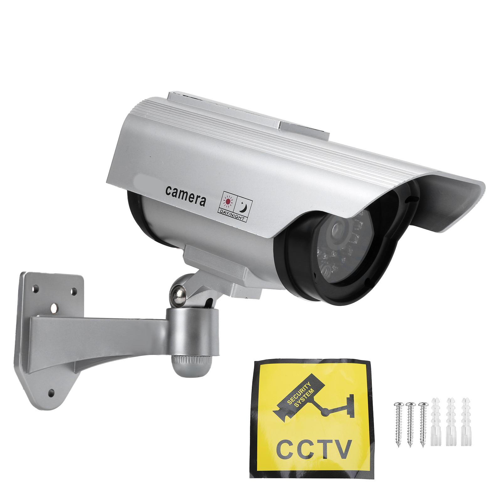 

Dummy Camera Fake Monitor CCTV Surveillance System with Light Solar Panel Sticker