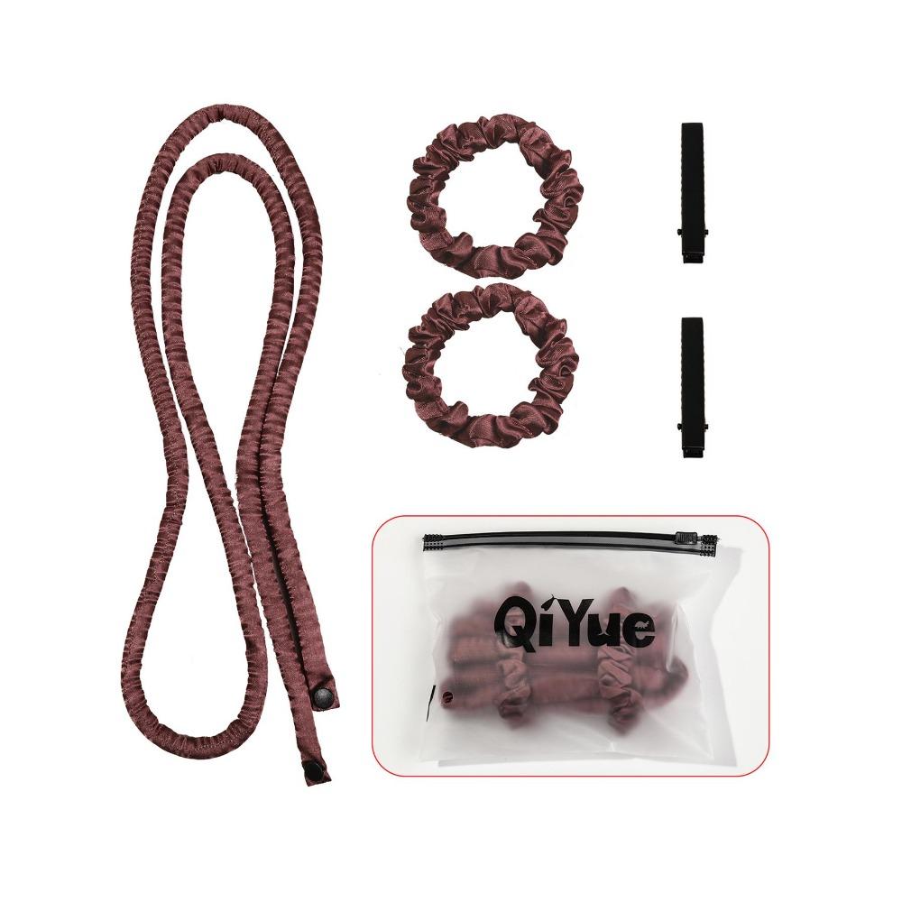 Heatless Curling Rod Headband No Heat Silk Ribbon Rollers for Overnight Sleeping Curls Styling Kit with Hair Clips and Scrunchie