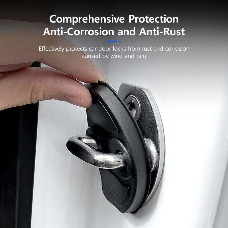 Car Door Lock Protector for Tesla Model Y 2025-2025 Model 3 2025-2025 ABS Scratch Resistant Guard Shock Absorption Latches Cover