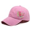 Embroidered Flower Diy Hat Soft Top Outdoor Sun Protection Casual Cotton Baseball Cap Fashionable Spring Summer Hat For Girls