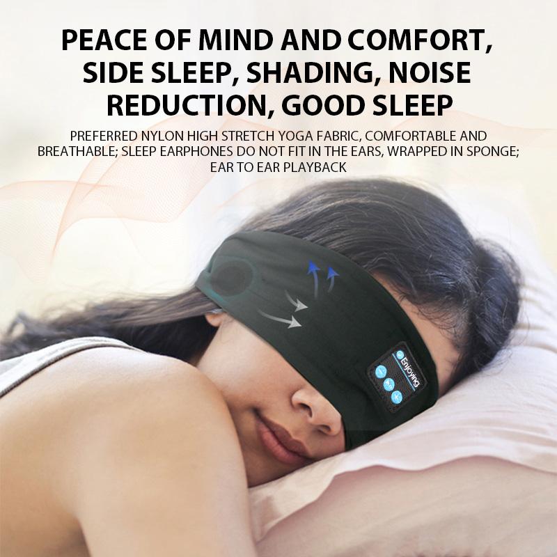 Wireless Bluetooth 5.4 Headband Sleeping Headphones Sports Earphone/Headscar Music Hat with HD Stereo Speakers Eye Mask  for Side Sl