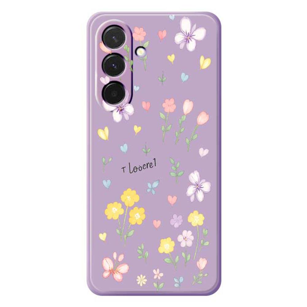 For Samsung Galaxy A36 5G Case Small Flowers Pattern Printing Straight Edge TPU Phone Back Cover