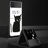 Cat Footprint Funny Paw Cute Phone Case For Samsung Galaxy Z Flip 7 6 5 4 3 5G Cover ZFlip7 ZFlip6 ZFlip4 ZFlip5 ZFlip3 Coque Fu