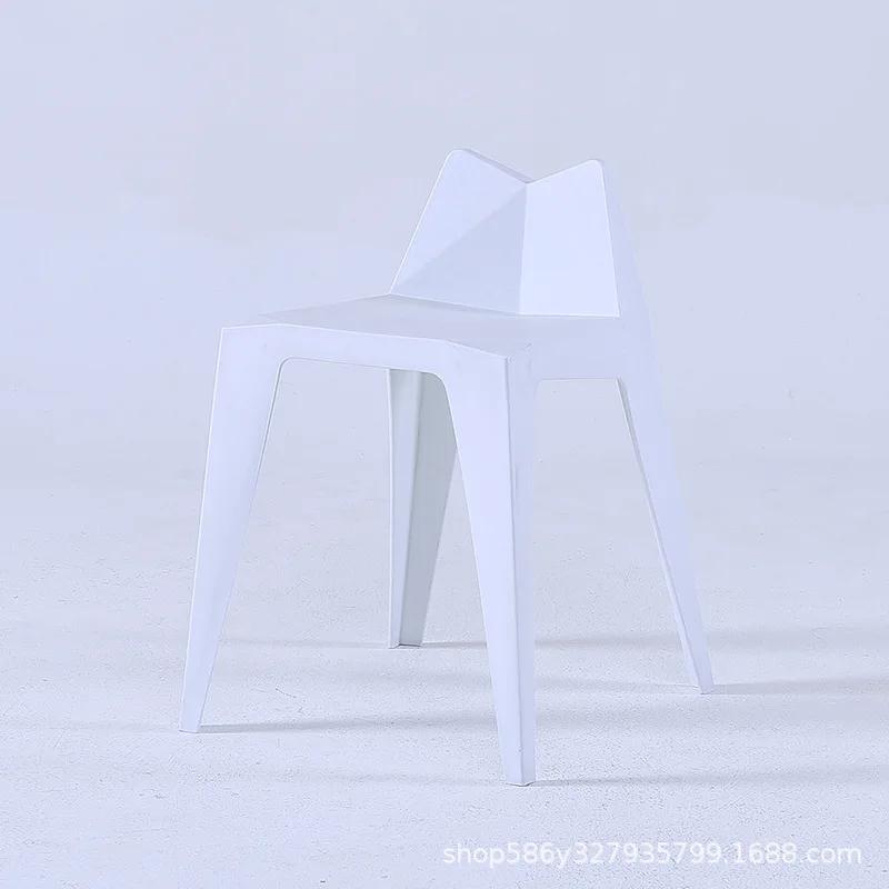 Plastic Stool Living Room Bedroom Waterproof Kitchen Plastic Stool Dining Chair Commercial Coffee Shop Bar Seating Household