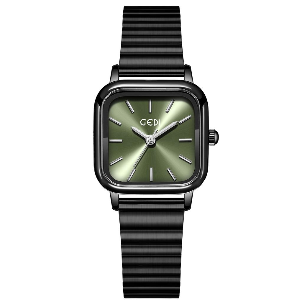 Simple And High-End Small Square Plate Women'S Watch, High Value, Small And Exquisite Bamboo Steel Belt, Waterproof Quartz Watch