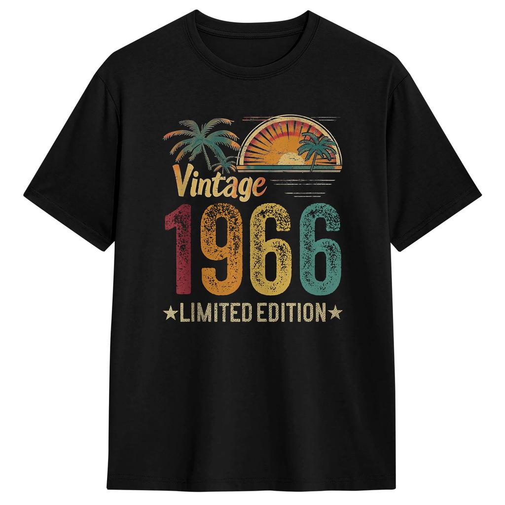 Unisex Vintage Awesome Retro Th Birthday USA Flag T Shirt Pure Cotton Clothing Fashion Short Sleeve O Neck Tees