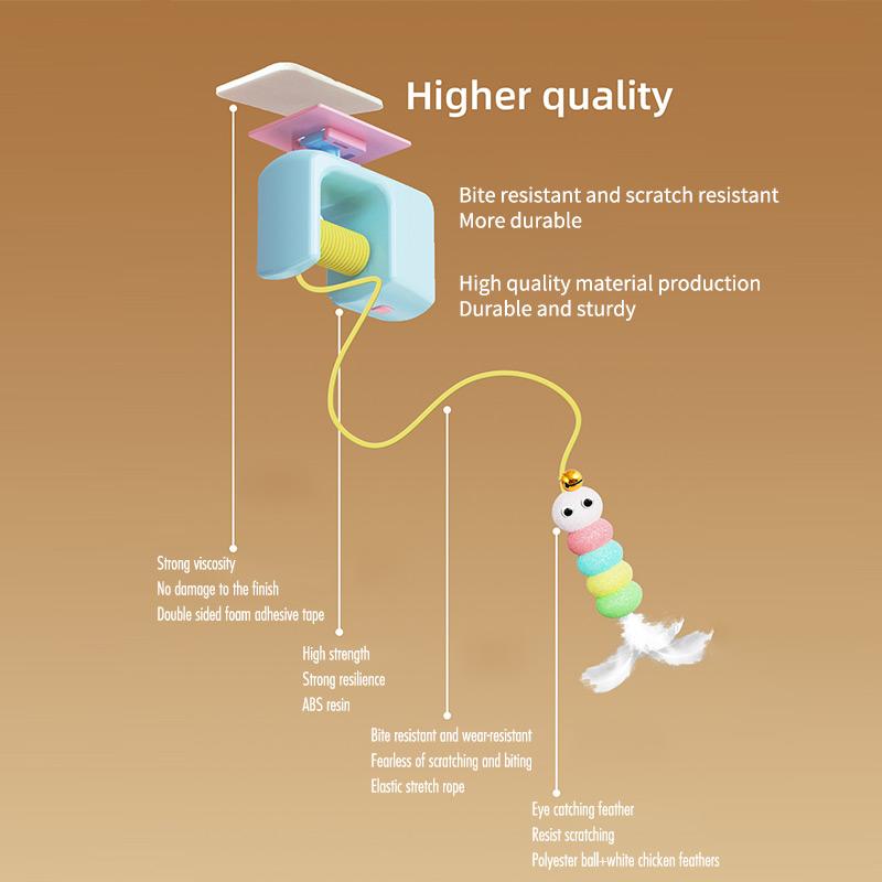 Pet Stress Relief Toys For Cats Rechargeable Interactive Hanging Door Cat Toy Automatic Electric Flying Bird Cat For Hunt