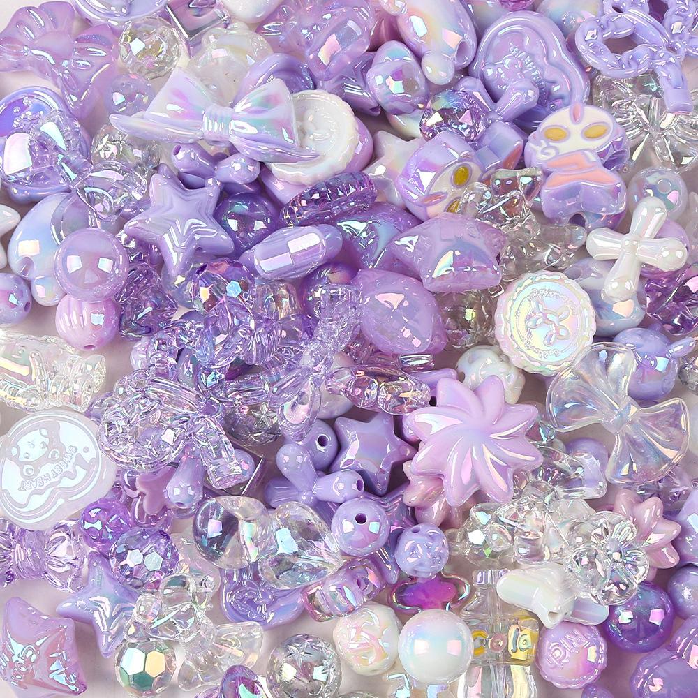 Uv Mixed Beads Acrylic Loose Beads Diy Beaded Jewelry Accessories Mobile Phone Chain Necklace Non-Fading Accessories
