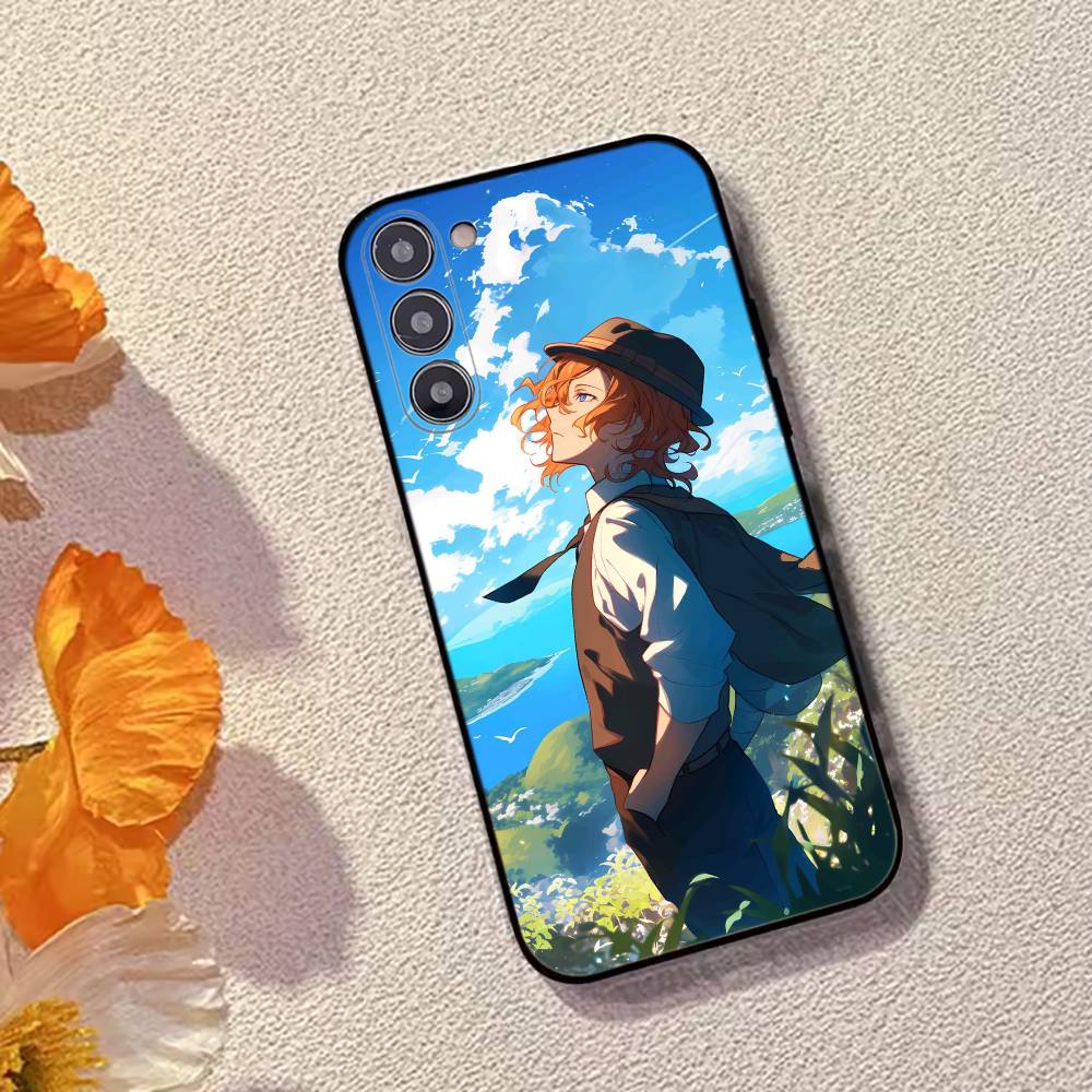 Bungo Stray D-Dogs Nakahara Chuuya Phone Case For Samsung Galaxy A73,A72,A71,A70,A53,A52,A51,Soft Silicone Black Cover