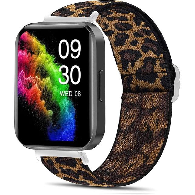 Compatible for RUIMEN Smart Watches Bands, 22mm Stretch Elastics Nylon Adjustable Replacement Strap Accessories for Men & Women Compatible for RUIMEN