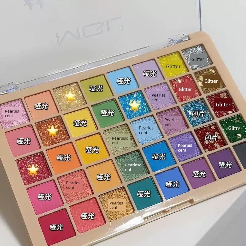 Cosmetic Makeup Colorful Eyeshadow Palette! 40-Color Stage Performance Makeup Palette with Pearlescent Glitter and Fine Shimmer Highlights