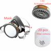 Gas/Dust Mask With Filter&Cottons Chemical Respirator For Painting Spraying Security Protection Half Facepiece