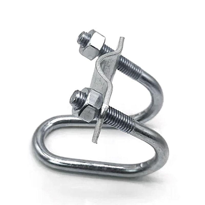 1Pcs Cross Clamp U Bolt Durable Steel Connector Scaffolding Fixing Tube Pipe Clip 20 25 32 40 50 M8 Galvanized Hose Clamp