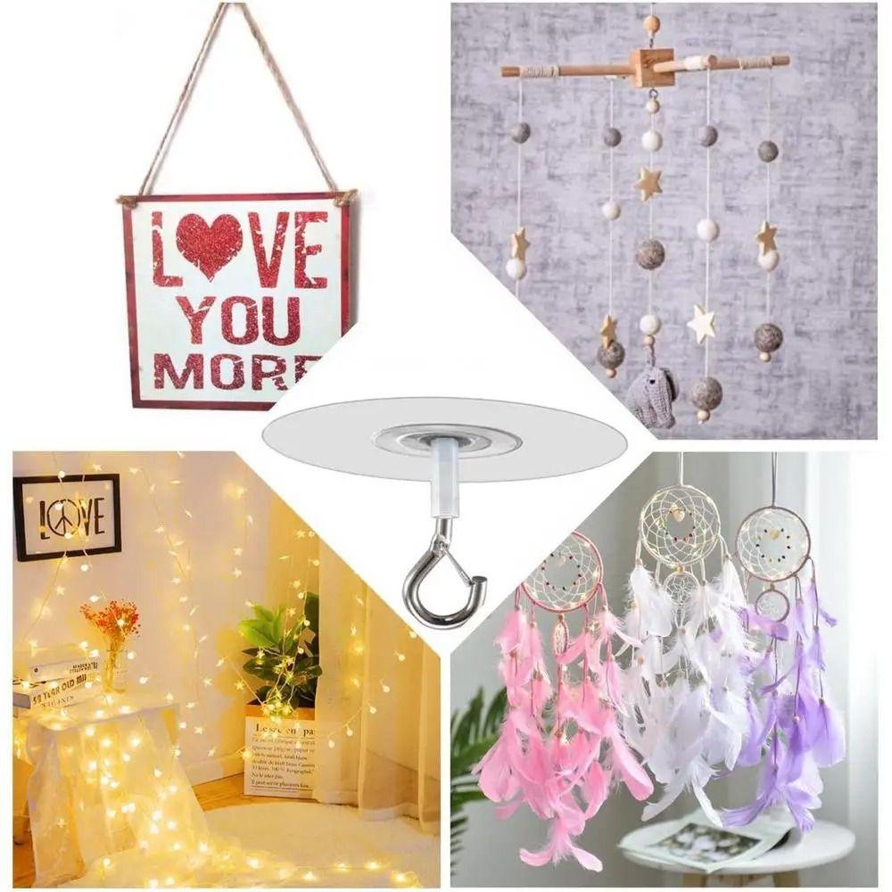 Water Resistant Wall Hooks Multifunctional Metal Hooks  For Plants Balloons Wind Chimes