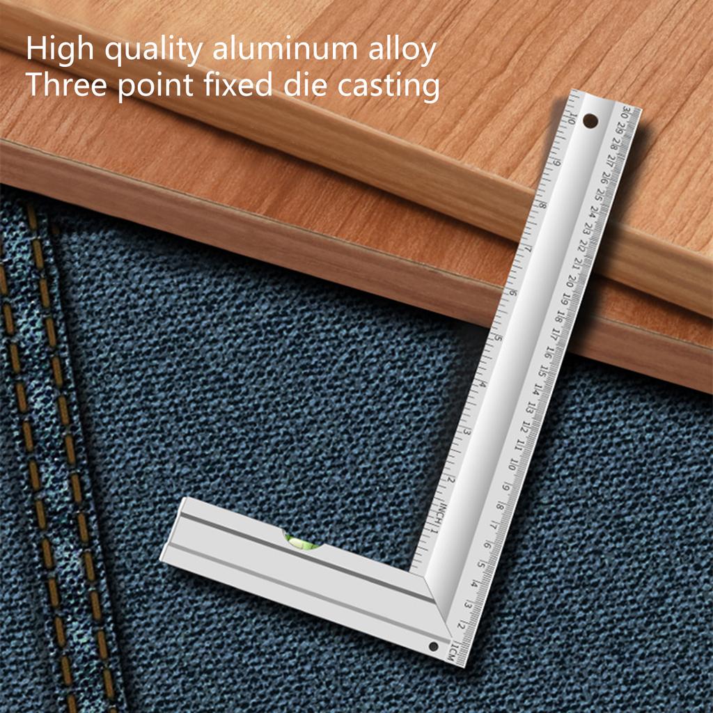 305mm Winkel Metall Zimmermannswinkel Mit Messskala Und Wasserwaage Für Präzise Metallbauarbeiten