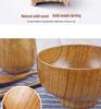 Handmade Japanese-Style Solid Wood Bowl Set for Family and Children - Large, Lacquered, Retro Design, Thickened for Rice and More