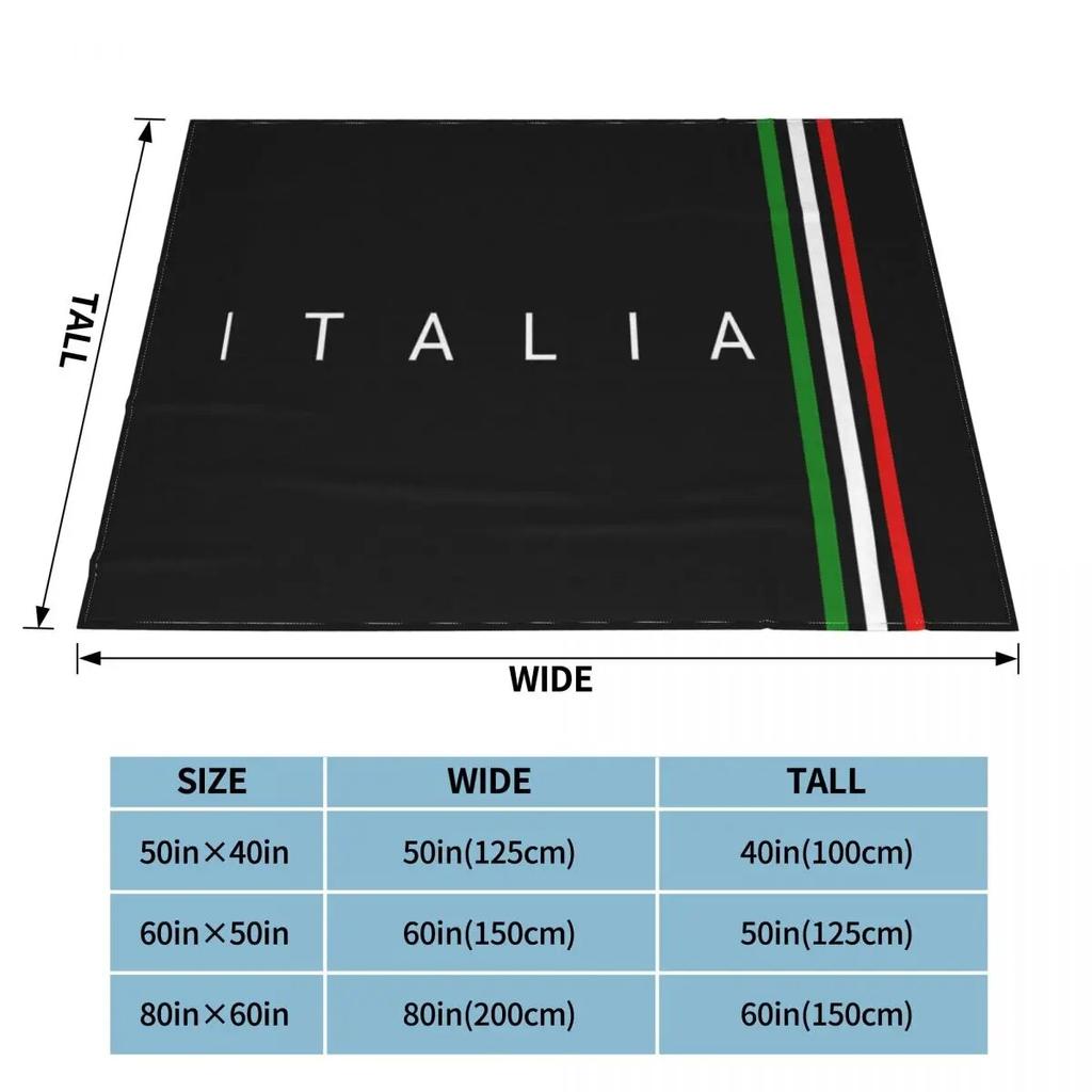 Italia Knitted Blankets Fleece Italy Italian Flag Lightweight Throw Blankets for Home Couch Bedroom Quilt