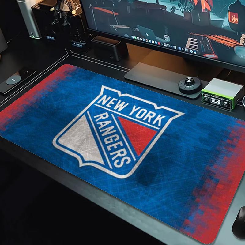 New York Rangers Logo Color Mouse Pad Large Gaming Table Cushion Non-slip Laptop Tablet Big Mousepad XXL Mat Mini PC Playmat With Lock edge