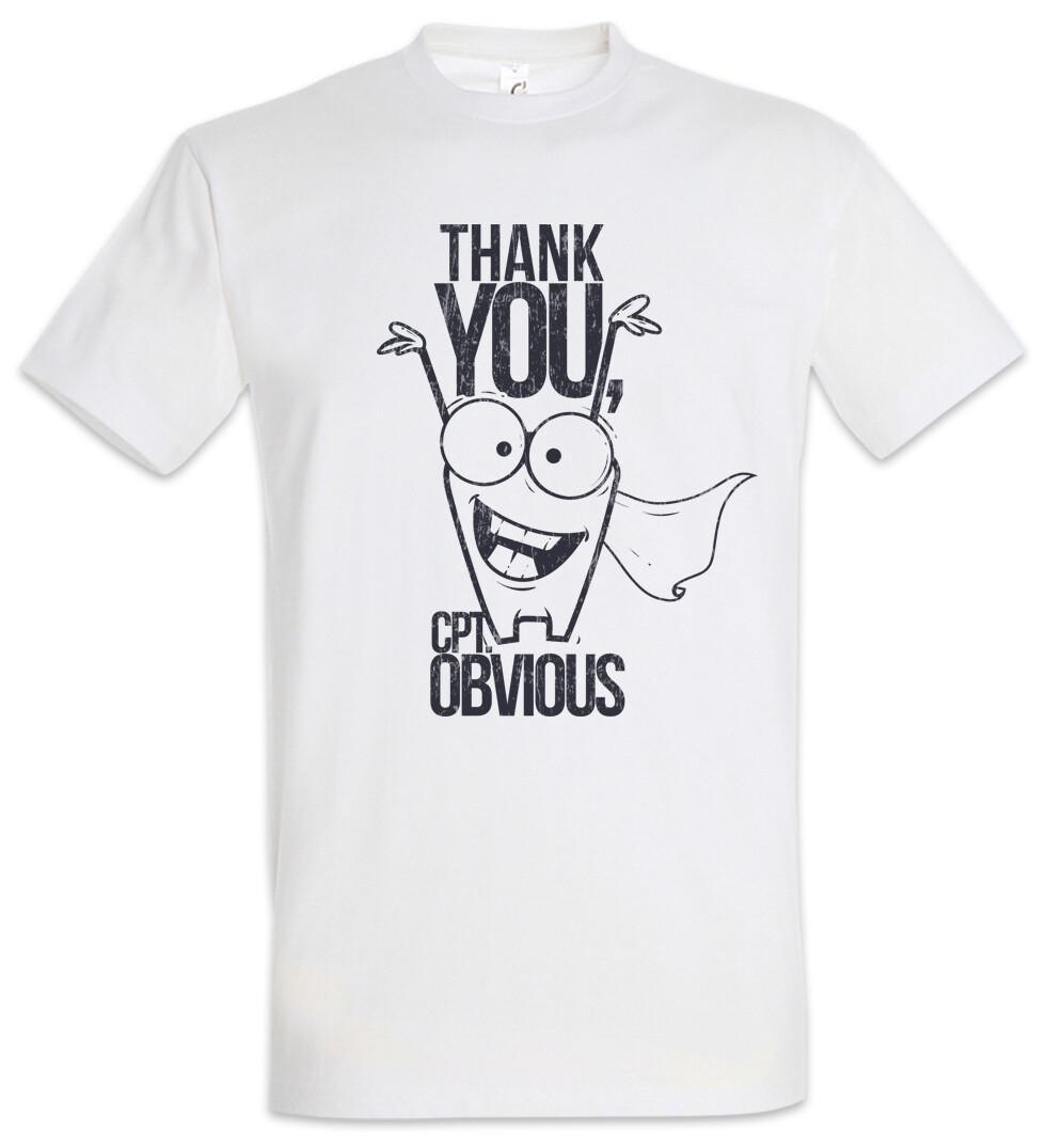 Thank You Captain Obvious T-Shirt Fun Geek Nerd Computer Scientist Coder Gamer S