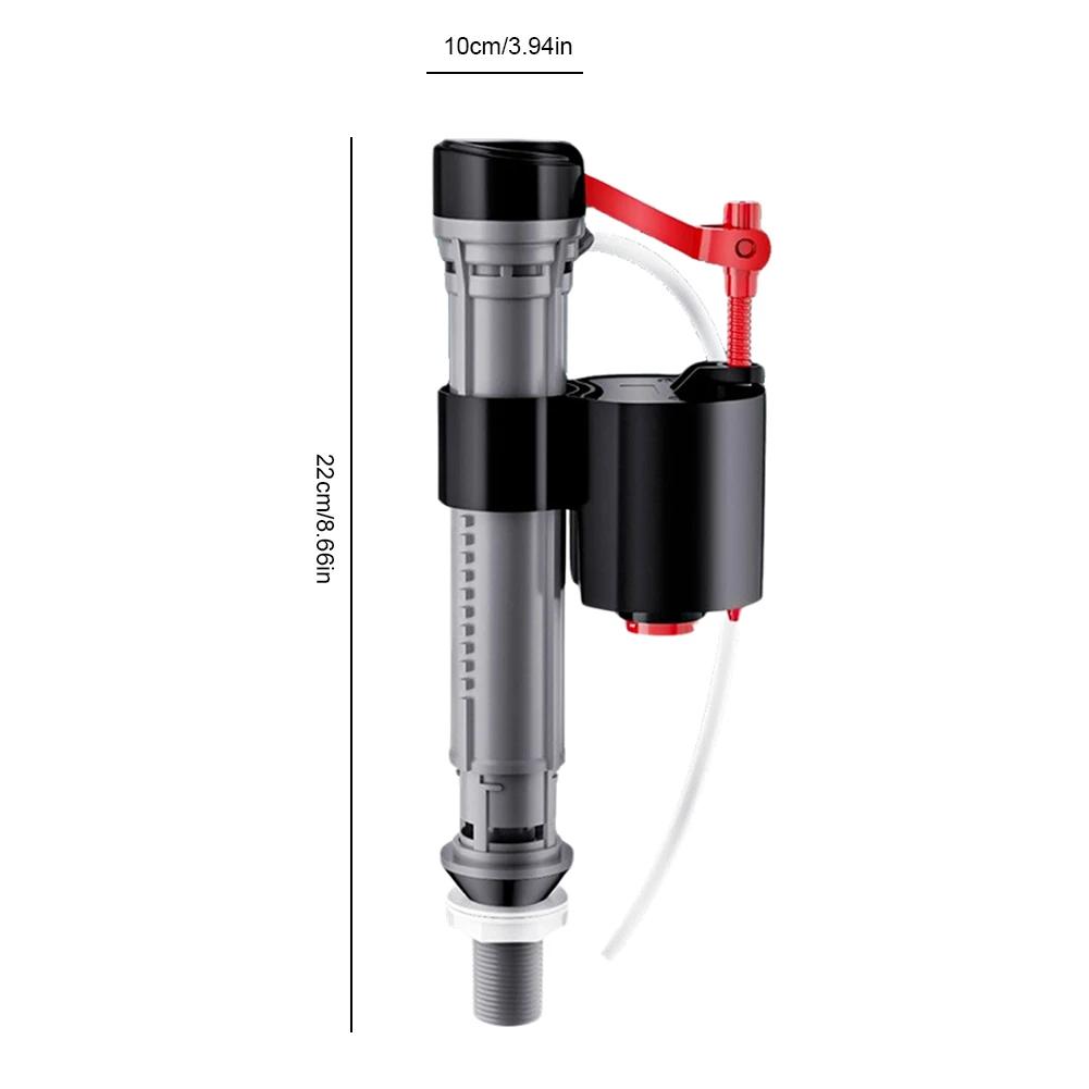 Universal Toilet Fill Valve Adjustable Height Tank and Bowl Water Control 19.5-30.5cm  Bathroom Shank Inlet Float чёрный