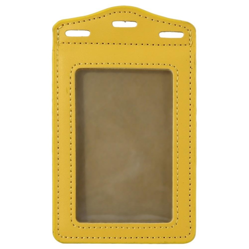 PU Leather Badge Holder Trifold Duty ID Card Holder for ID Name Card Business Name Tag Student ID Card