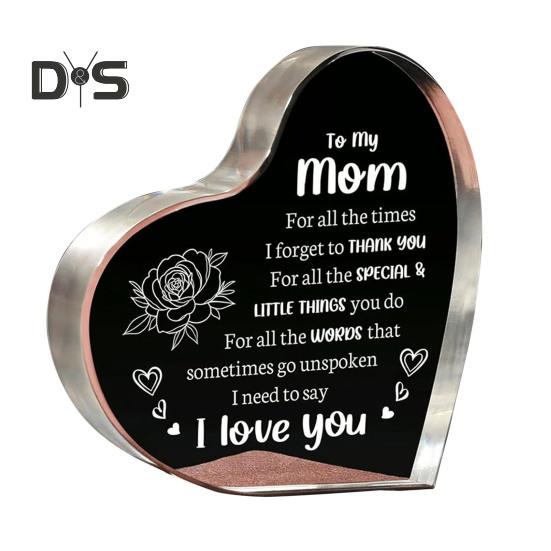 

Акриловый блок в форме сердца, настольное украшение в виде сердца, отдельно стоящее украшение в виде сердца, подарок для матери, отца, жены, мужа A