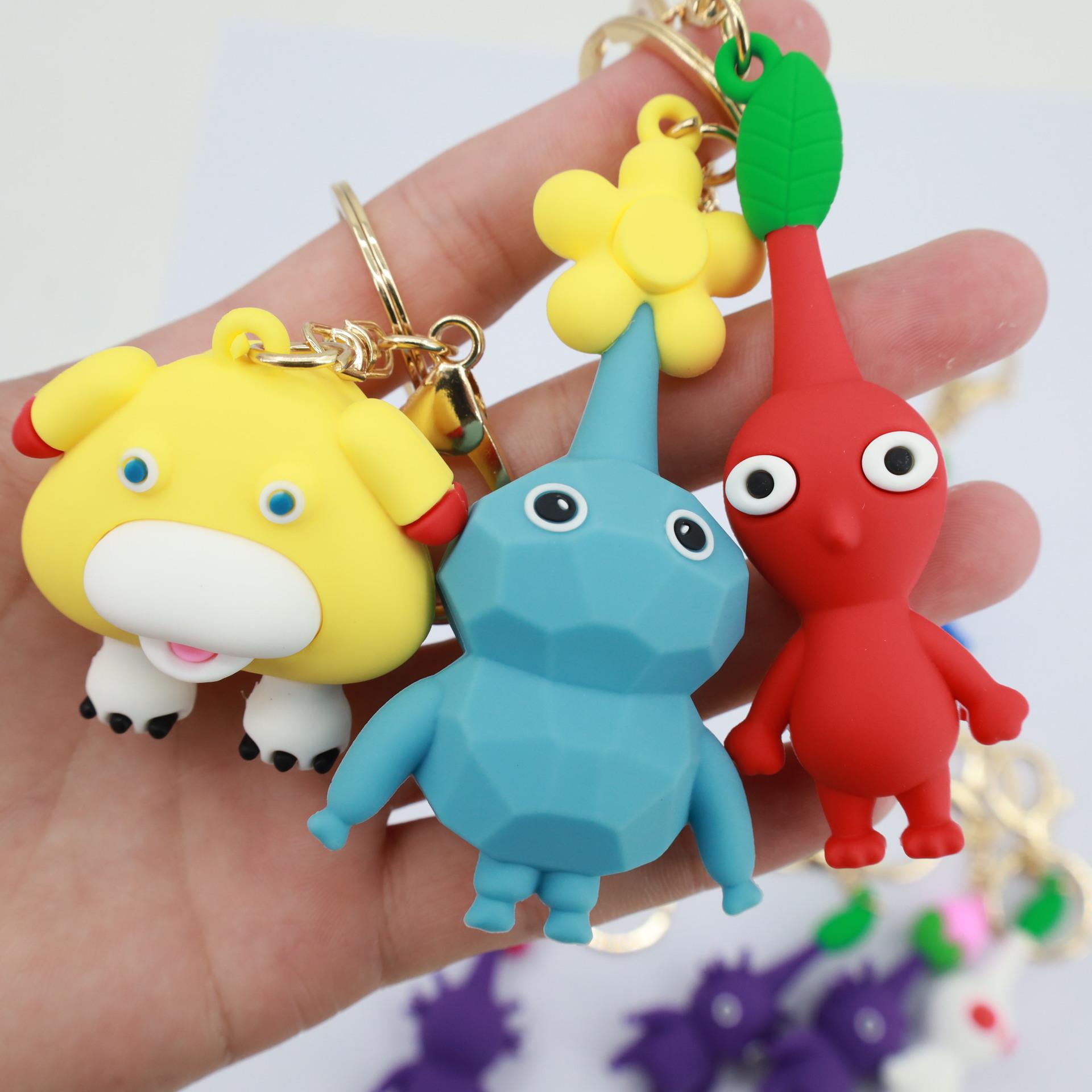 Topmix Unisex Anime Game Pikmin Action Figure Pvc Keychains Collection Model Doll Toy For Children Gifts