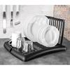 Drainer for Dishware, Plates, Cups, Cutlery, Kitchen Standing Black