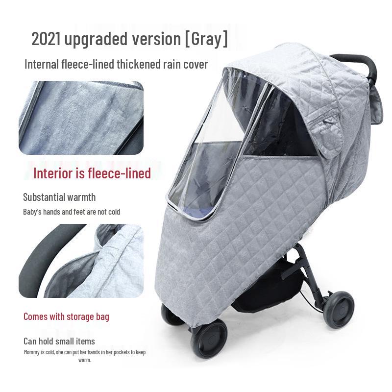 

Windproof Baby Stroller Rain and Winter Shield: Warm Raincoat Cover for Umbrella Strollers
