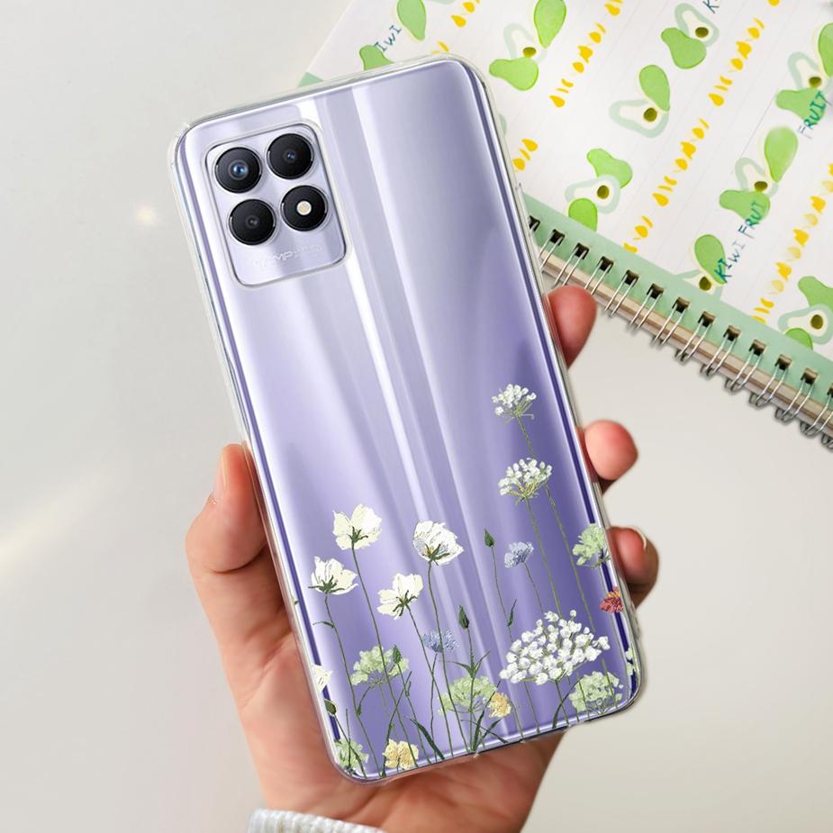 For Realme 8i Case Realme 8 Pro Cute Cartoon Cover Clear Silicone Soft Phone Case For Realme8 Pro Realme 8 5G 8i Back Cover Bags