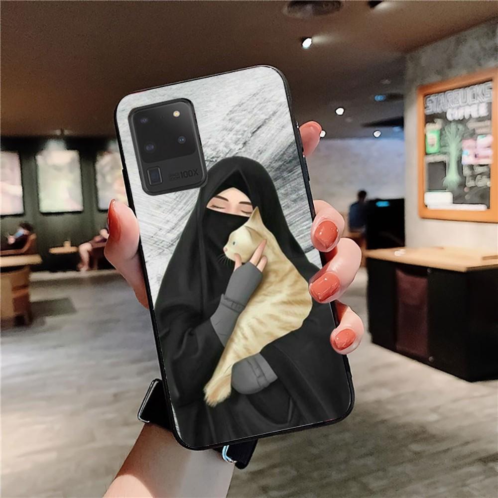 Muslim Arabic Hijab Girl Phone Case For Samsung S 9 10 20 21 22 23 30 23plus Lite Ultra FE S10lite Fundas