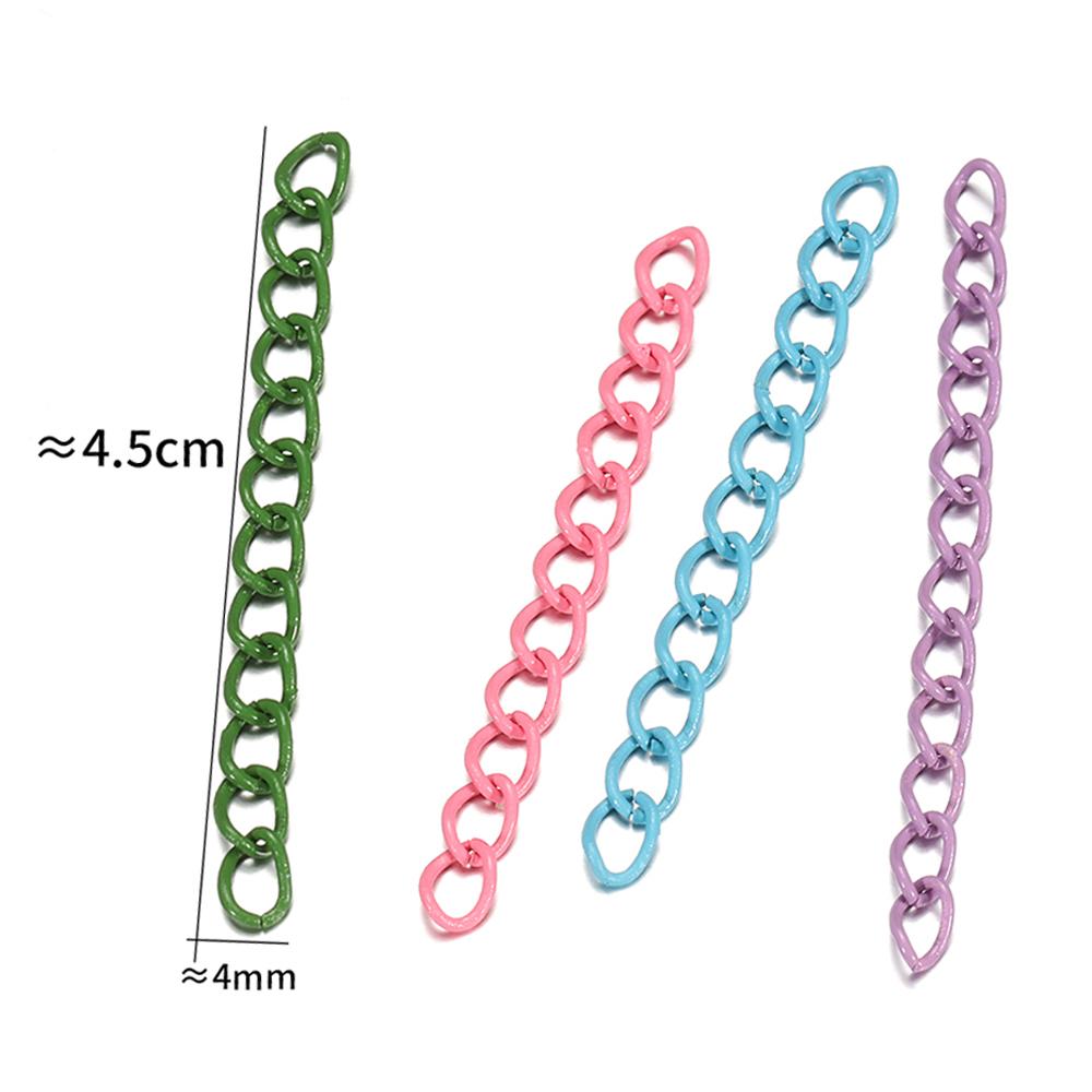 30pcs 4.5cm Colourful Necklace Extension Chain Bulk Bracelet Extended Chains Tail Extender For DIY Jewelry Making Supplies