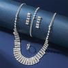 Necklace Set Earrings Bracelet Ring Four-Piece Jewelry Banquet Dress Set Chain Fashion Hundred