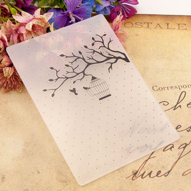 Buy Plastic Embossing Folder Template DIY Scrapbook Photo Album Card ...