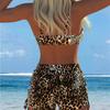 Women's Split Swimsuit Small Vest Style Swimsuit Set Printed Sling Vest Split Bikini