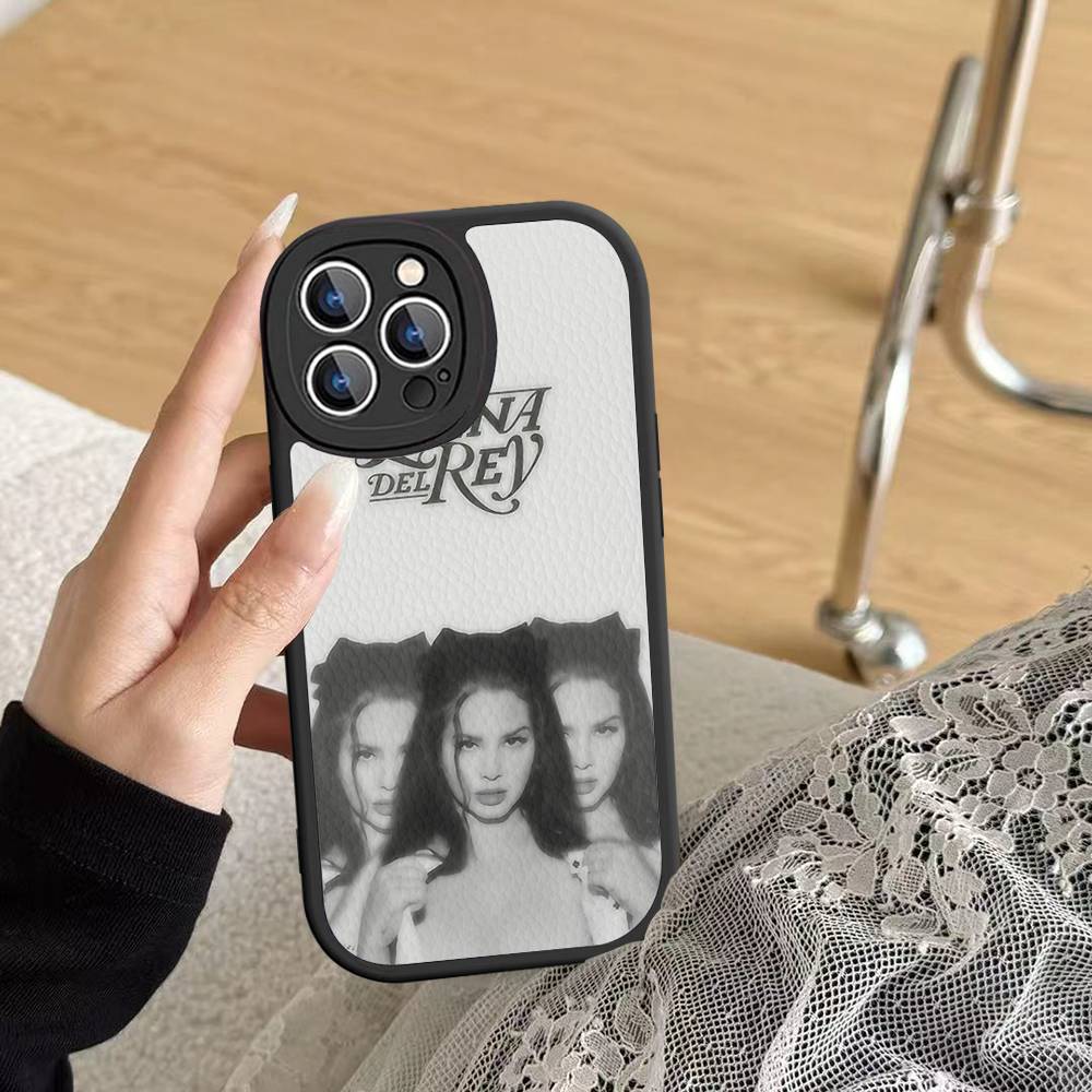 Kryt na telefon zpěvačky Lany Del Rey pro IPhone 11 12 13 14 15 16 Pro Max Mini Plus Měkký kožený kryt