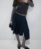 Chix One-Drop Pleated Layered Skirt Navy