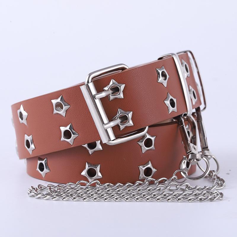 Star Corn Buckle Women'S Sweater Belt Chain Decorative Wide Belt Women
