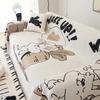 Kreslený Vytištěný Střapec Potah na Pohovku Jednolůžkový Celoroční Přehoz Prach Ochrana proti Kočičím Škrábancům Ochranný Potah Pohovka Deka Podložka