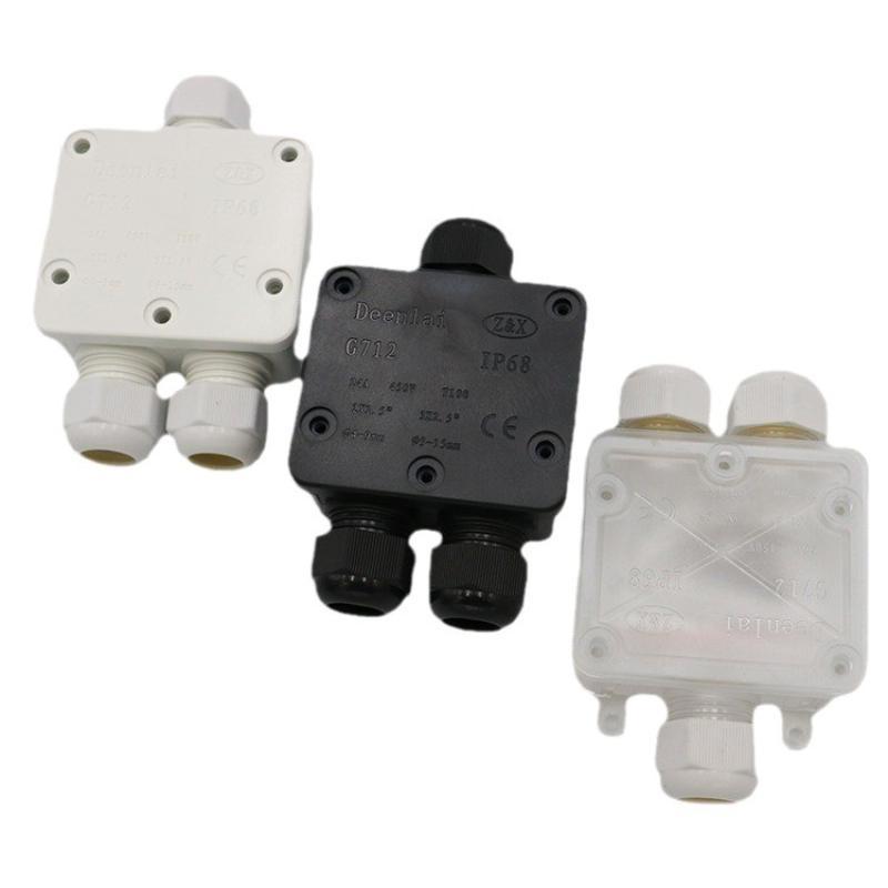 Ip68 3 Way Waterproof Junction Box Electrical Cable Wire Connectors 24A 450V External Electrical Junction Box