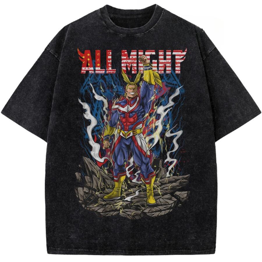 My Hero Academia Todoroki Shoto Printed Tee Men Women Washed Cotton T-shirts Manga Vintage T Shirt Harajuku Short Sleeve Tshirt