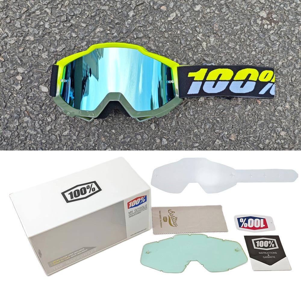 100%Off-road goggles set, 100% motorcycle glasses, downhill skiing motorcycle helmet goggles