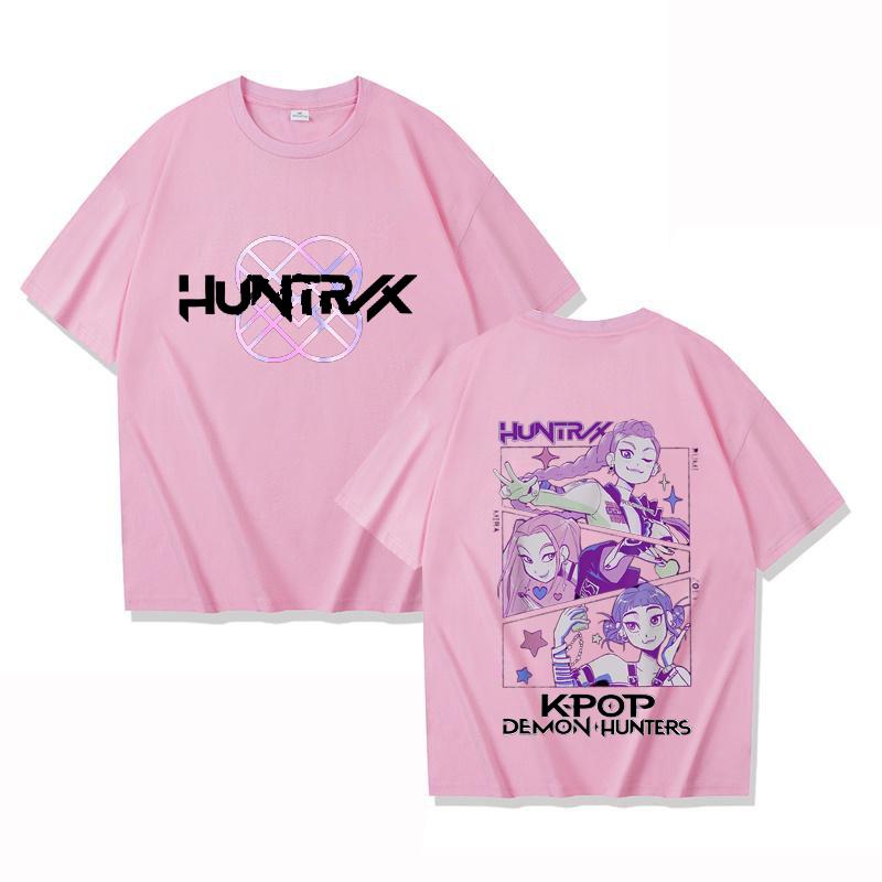 K-Pop Demon Hunters T-shirt Women Men Oversized O-Neck Short Sleeve Fans Gift