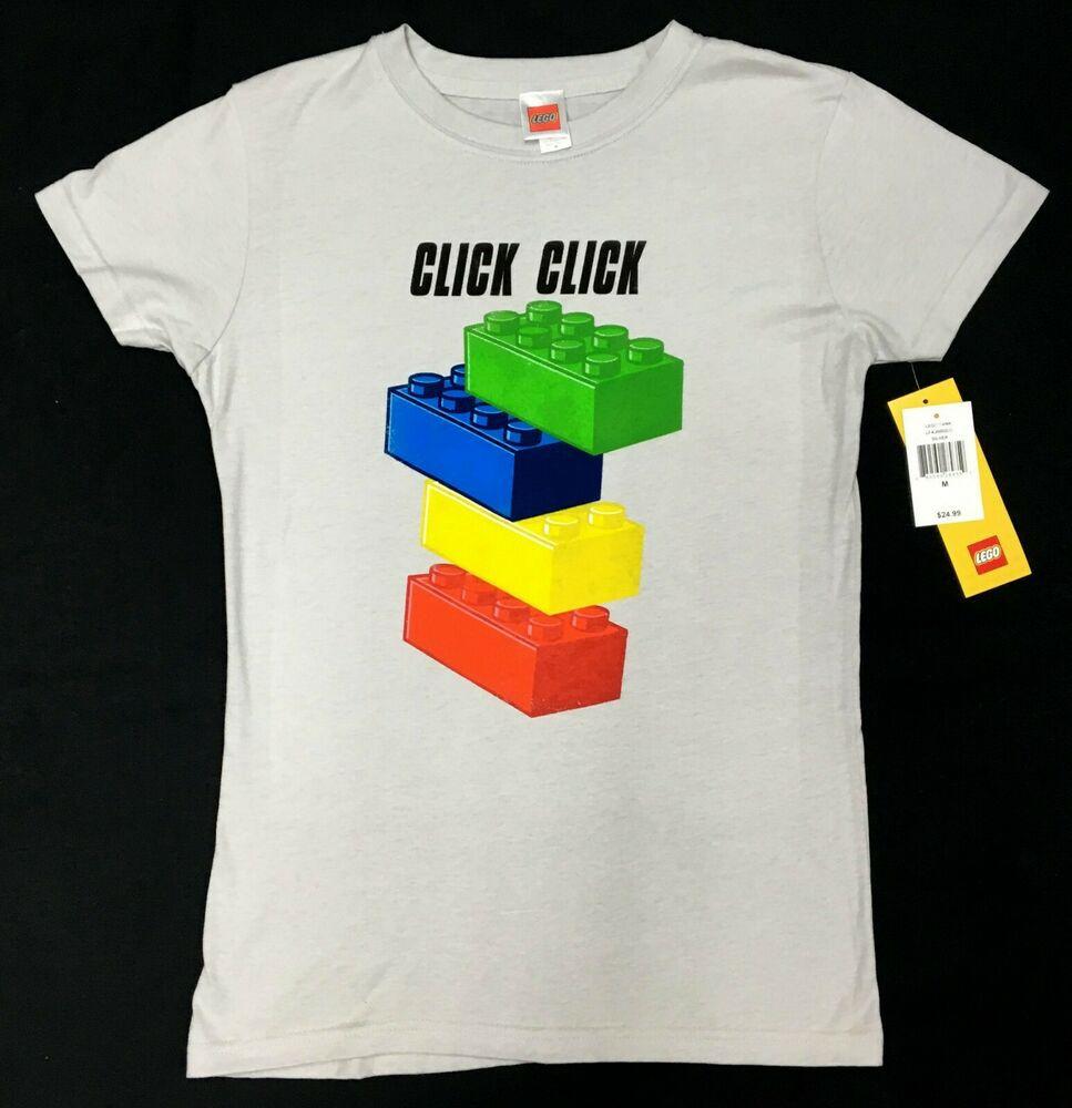 

Lego Click Click Four Brick Girls Junior T-Shirt Nwt Licensed