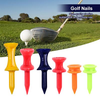 100Pcs 24/31/37/43/51MM Golf Tee Sharp Tip Plastic Golf Ball Holder Golf Training Aid Spike Kit Golf Accessories Golfer Gifts