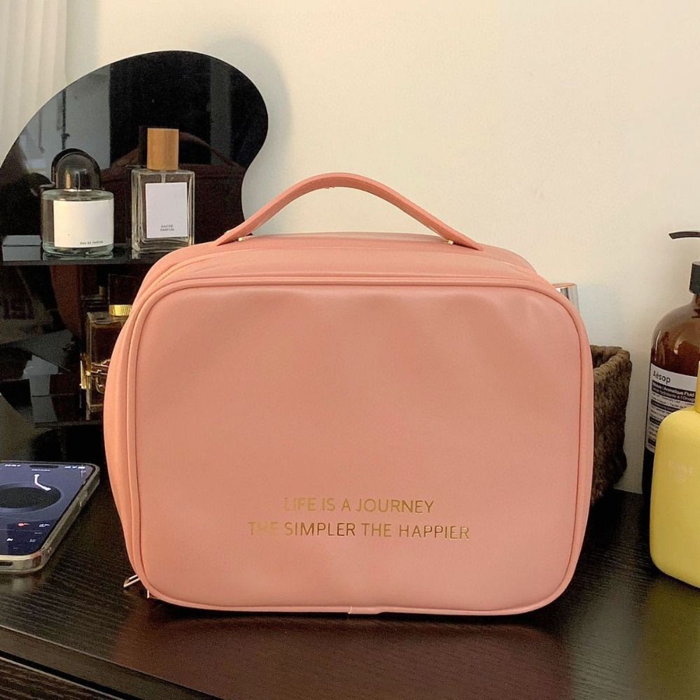 Portable Cosmetic Bag Large Capacity Toiletry Bag Fashion Makeup Bag  Women