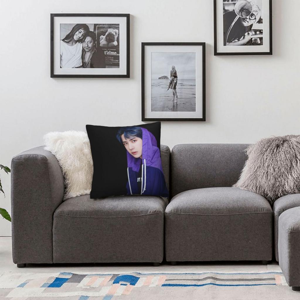 Wang Yibo Square Pillowcase Cushion Cover Pillow Case Throw Pillow Cover for Home Bedroom Car