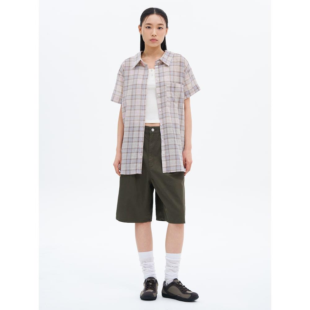 8SECONDS Cotton Washed Bermuda Shorts Khaki