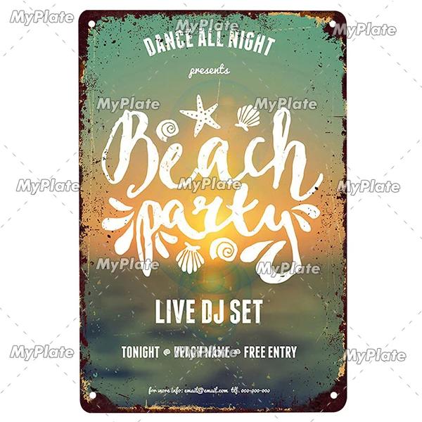 BAR Tin Sign Metal Sign Retro Plaque Home Decor Metal Vintage Man Cave Bar Pub Club Beach Wall Decoration